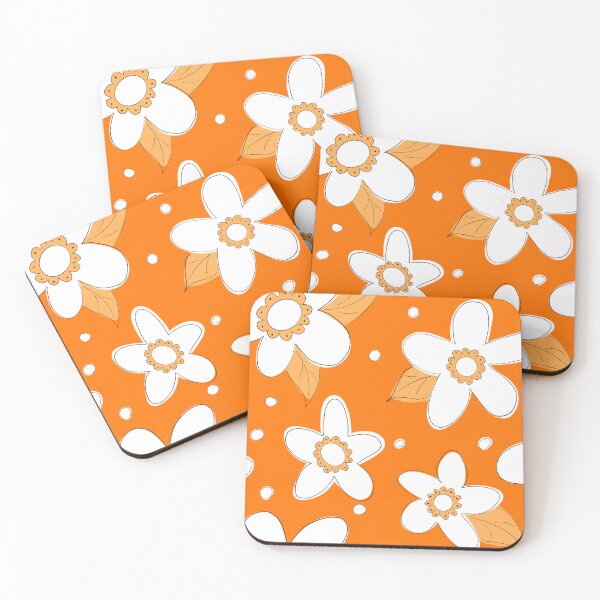 Item preview, Spring Flower Pattern Tangerine designed and sold by Claudia McBain.