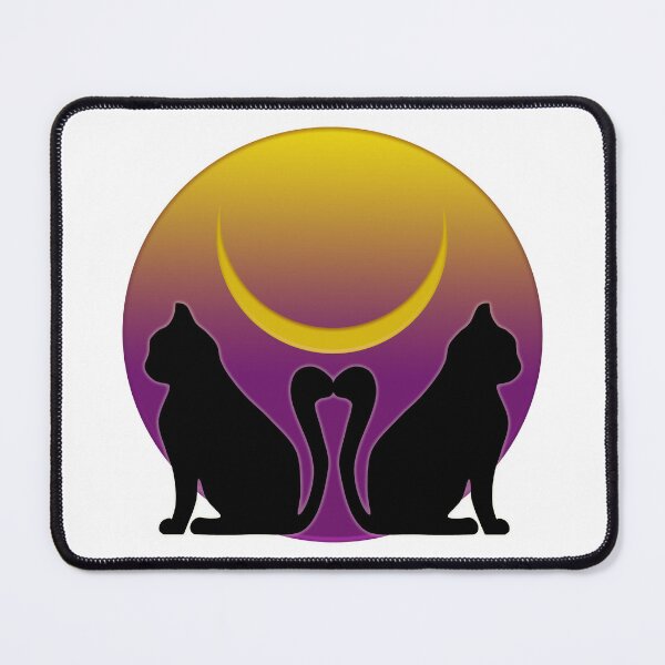 Item preview, Twin Black Cats Under A Crescent Moon  designed and sold by The Tinker Man's Daughter.