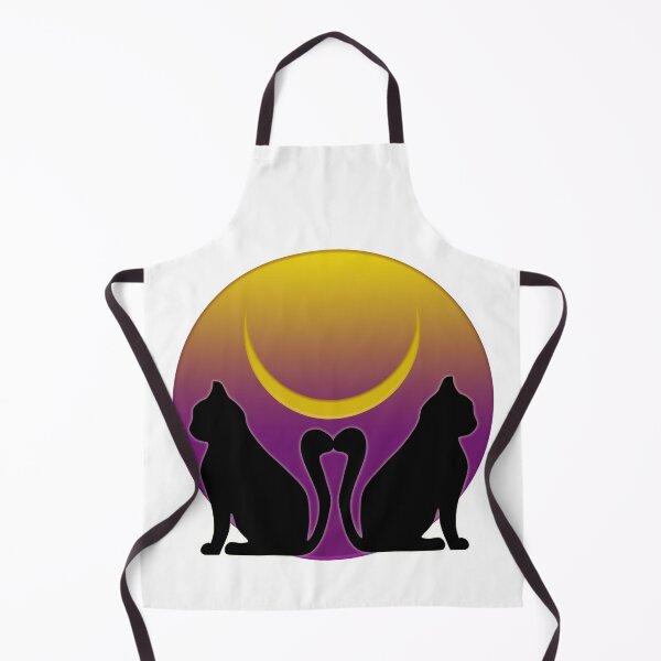 Item preview, Twin Black Cats Under A Crescent Moon designed and sold by The Tinker Man's Daughter.