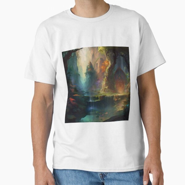 29 - Sacred Pools Waterfalls Inner Earth Ethereal Classic T-Shirt