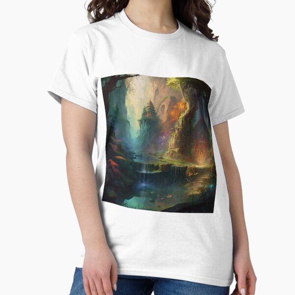 29 - Sacred Pools Waterfalls Inner Earth Ethereal Classic T-Shirt