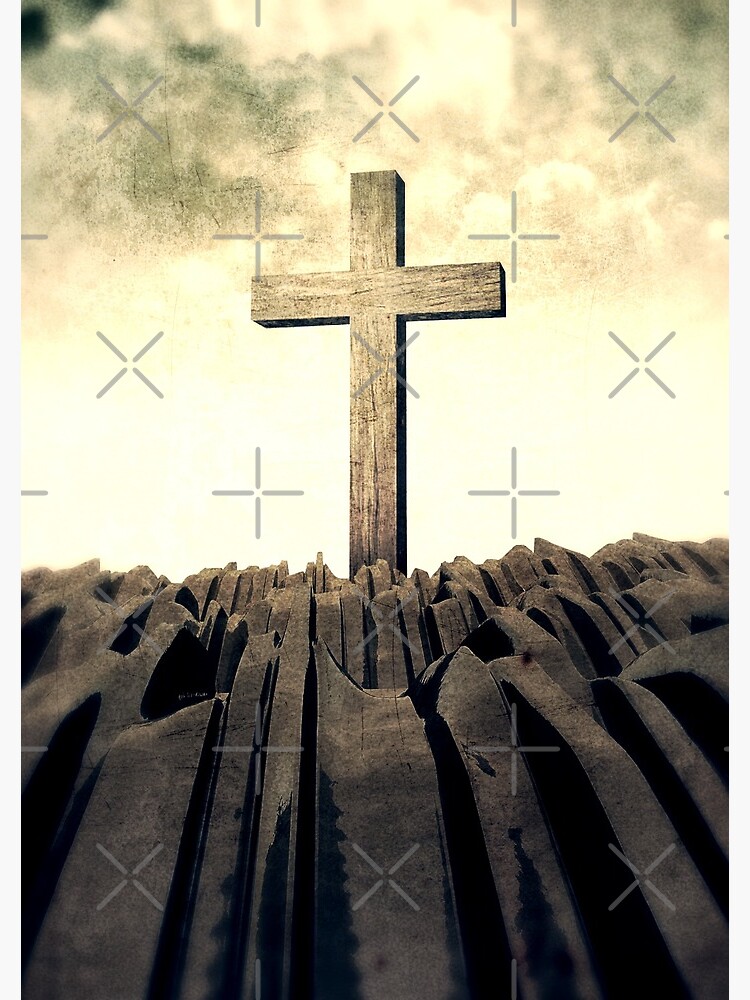 Christian Cross On Mountain by morningdance