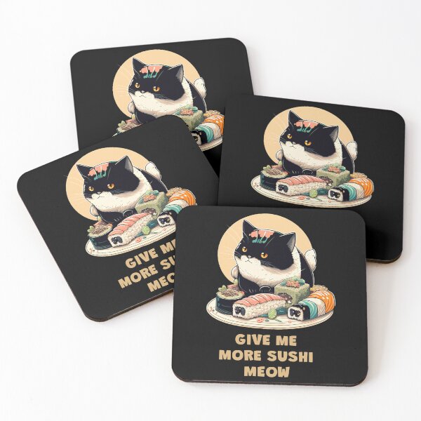 Item preview, Give me more sushi MEOW designed and sold by MeditationMind.
