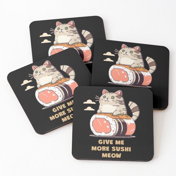 Item preview, Give me more sushi MEOW designed and sold by MeditationMind.