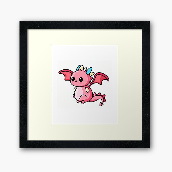 Item preview, Pink Dragon with Blue Horns designed and sold by HanaiPrint.