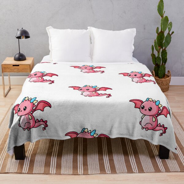 Item preview, Pink Dragon with Blue Horns designed and sold by HanaiPrint.