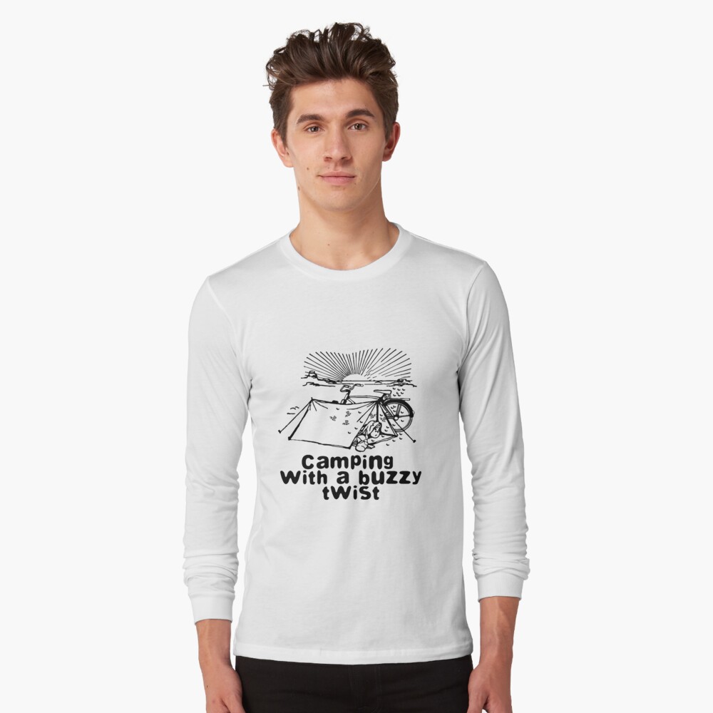 Camping with a buzzy twist Camiseta de manga larga