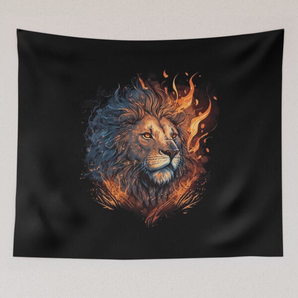 Item preview, Lion's Head - The King's Fire designed and sold by Melcu.
