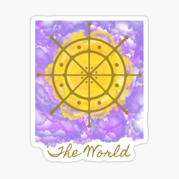 Item preview, Watercolor Tarot - The World designed and sold by AstralAluminum.