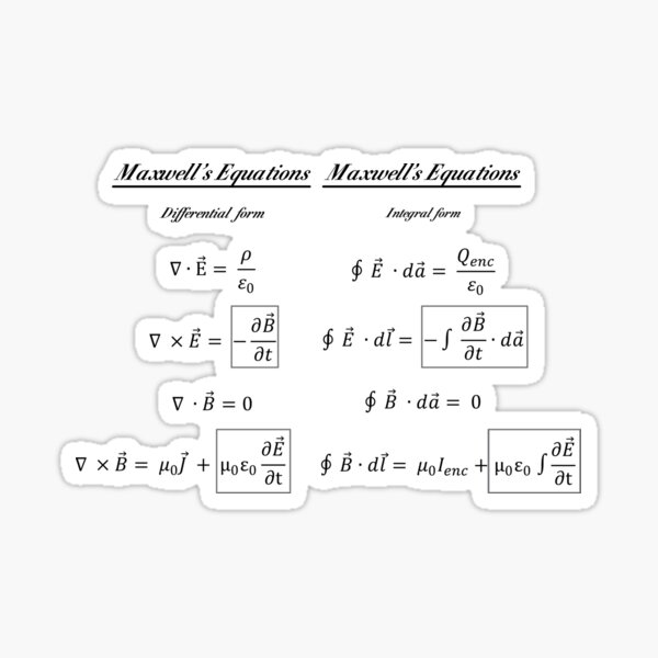 Maxwell's Equations Sticker