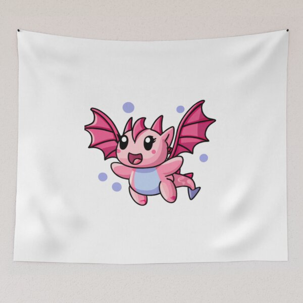 Item preview, Little Pink Dragon with Hot Pink Wings designed and sold by HanaiPrint.