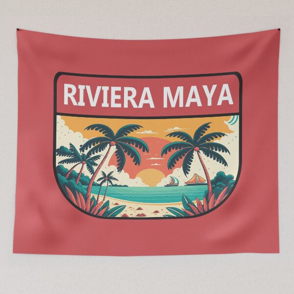 Item preview, Riviera Maya Retro Emblem designed and sold by KrisSidDesigns.