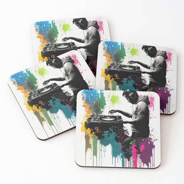Item preview, Diseño de pintura goteando DJ Disc Jockey designed and sold by TheJaMoke.