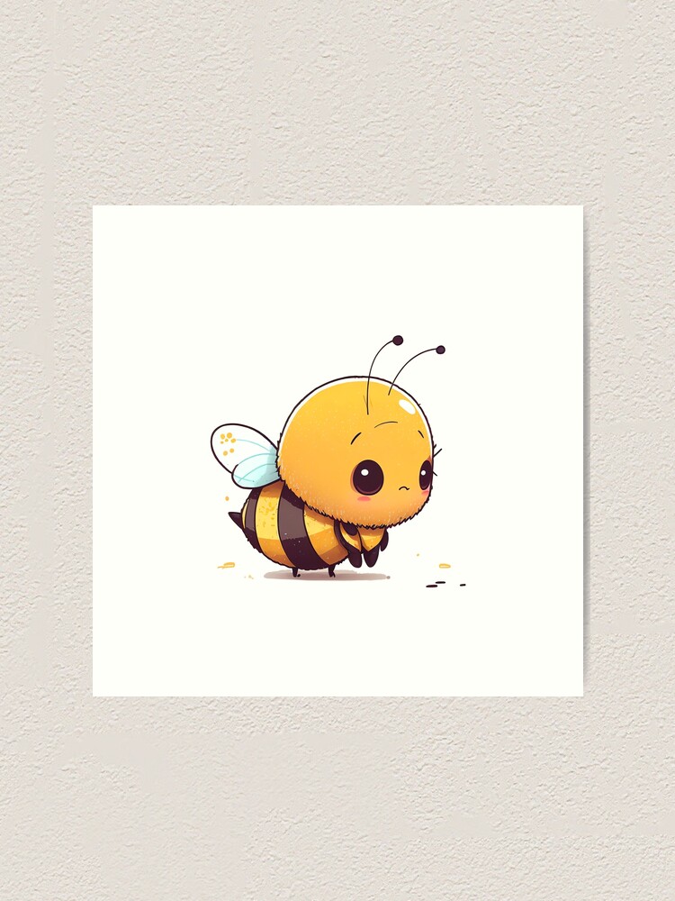 Cute funny chibi male bee Art Print by ChibiInstant