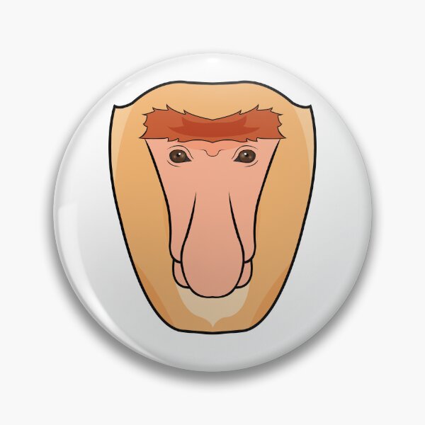 Item preview, Proboscis monkey face designed and sold by MaxFilms.