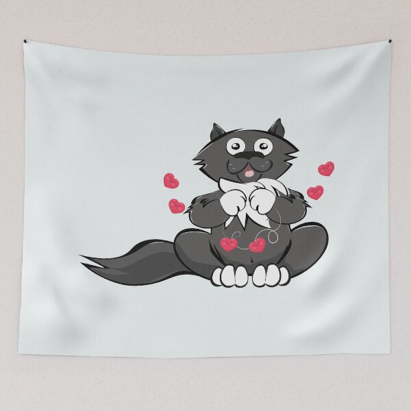 Item preview, Hand-drawn Digital Art. Fun Cat' Story. Valentine’s Day designed and sold by DigiPicStock.
