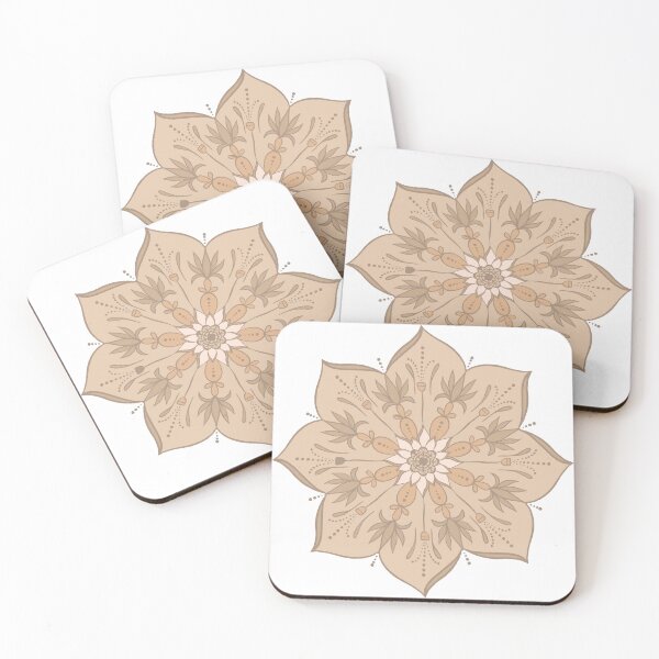 Item preview, Mandalas Circle of Life Geometrics in Gold Tan Beige Neutral Home Decor designed and sold by Jean-Pham.