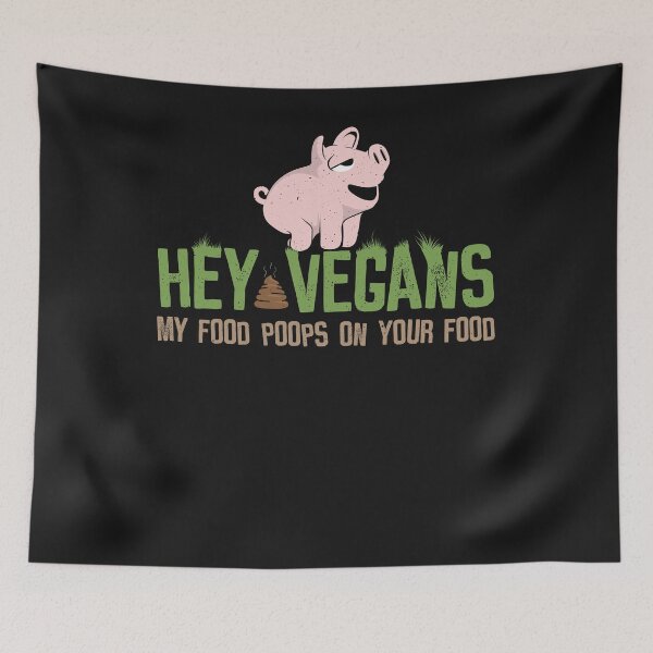 Item preview, Poops on your Food - Funny Anti Vegan designed and sold by ChrisFeil.