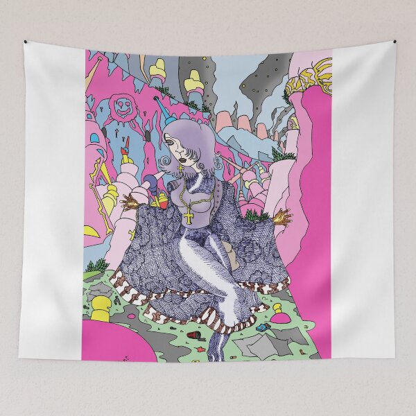 Item preview, Industrial Zone. Pen drawing. Digital colour. Female figure ART. designed and sold by Grant Wilson.