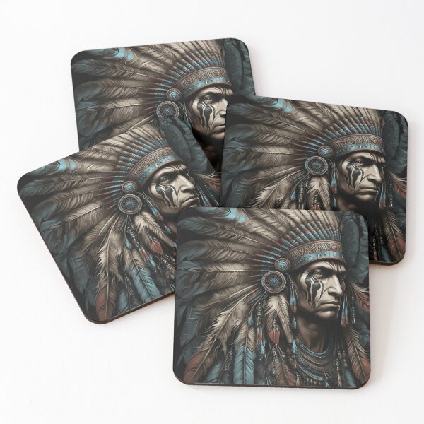 Item preview, Native American Tribal Chief Portrait designed and sold by TheJaMoke.