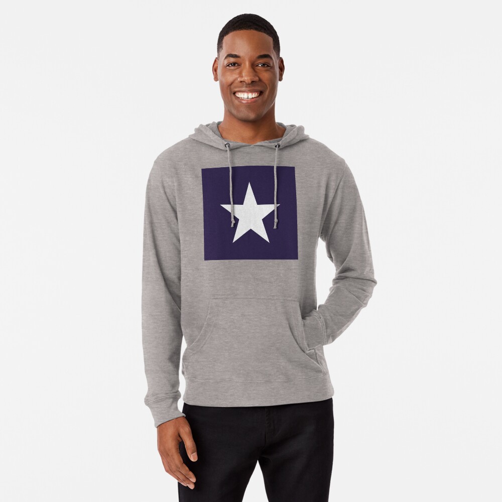 Blue hoodie with white stars deals