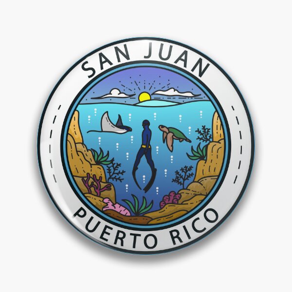 Item preview, San Juan Puerto Rico Scuba Badge designed and sold by KrisSidDesigns.