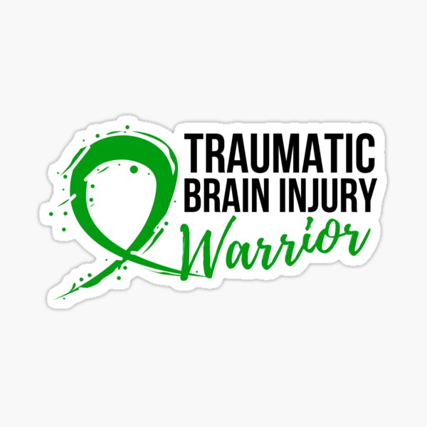 Item preview, Traumatic Brain Injury Warrior with Green Ribbon designed and sold by Simple429.