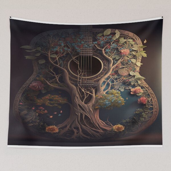Item preview, Acoustic Guitar Tree Of Life / Unwind Art Work Design designed and sold by Unwind-Art-Work.
