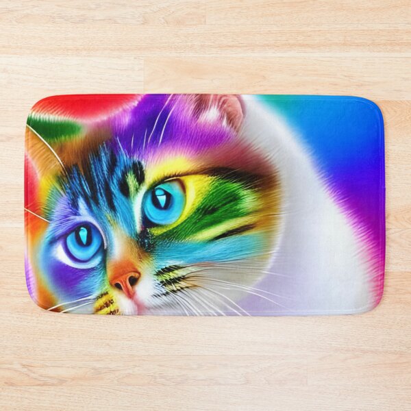 Item preview, Rainbow cute cat artwork designed and sold by The Love Quill.