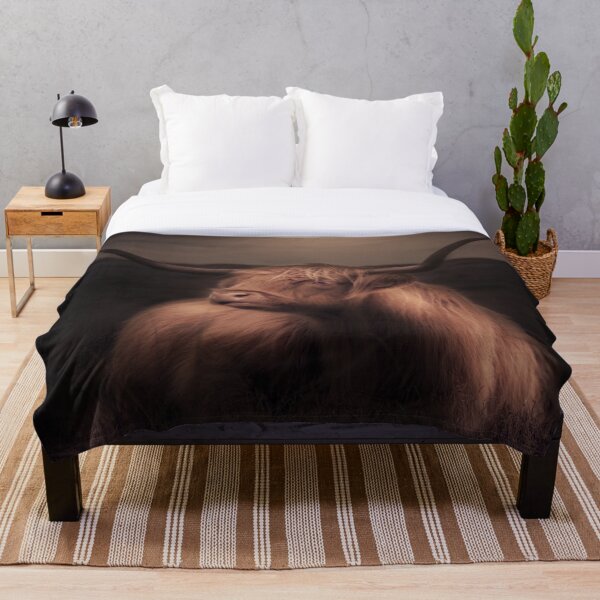 Item preview, Highlander cow relaxing in the dunes designed and sold by koalas1414.