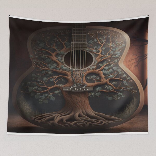 Item preview, Acoustic Guitar Tree Of Life / Unwind Art Work Design designed and sold by Unwind-Art-Work.