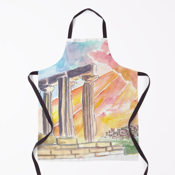 Item preview, Ancient Agrigento Temple Ruins with Sun Rays in Sicily designed and sold by artshop77.