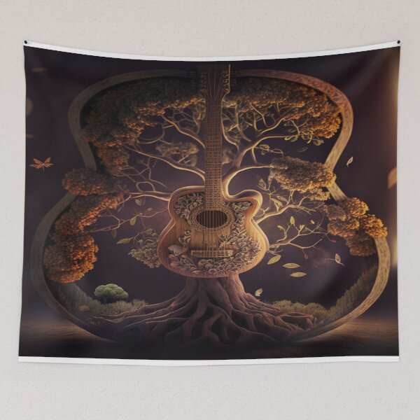Item preview, Acoustic Guitar Tree Of Life / Unwind Art Work Design designed and sold by Unwind-Art-Work.