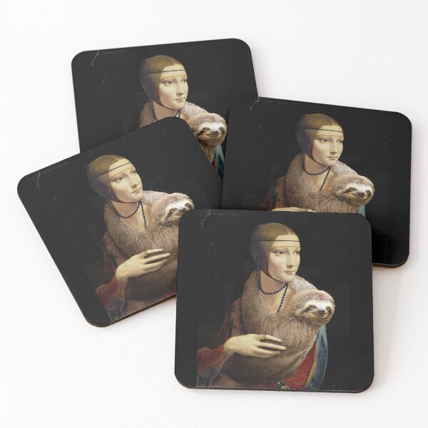 Item preview, Lady with a Sloth - A Lazy view on the famous Da Vinci's Portrait designed and sold by LT Graphic Art.