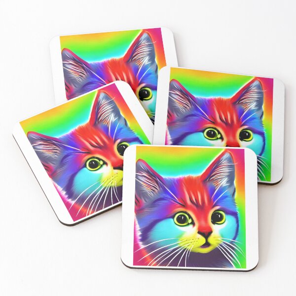 Item preview, Rainbow cute cat artwork designed and sold by The Love Quill.