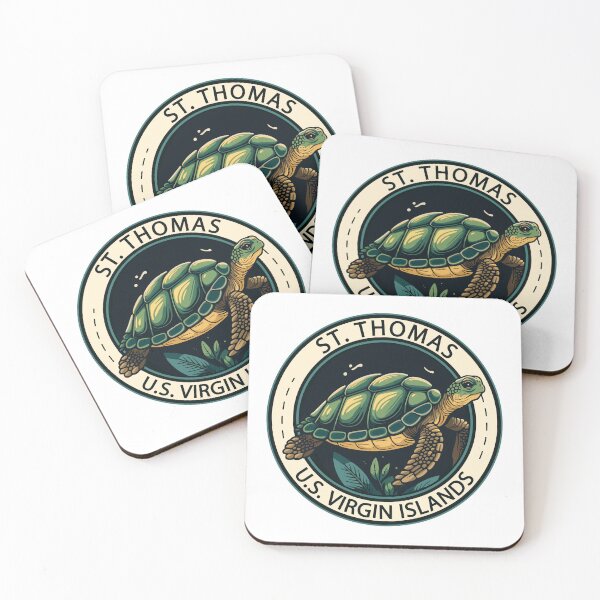 Artikelvorschau, St. Thomas Schildkrötenabzeichen der Amerikanischen Jungferninseln entworfen und verkauft von KrisSidDesigns.