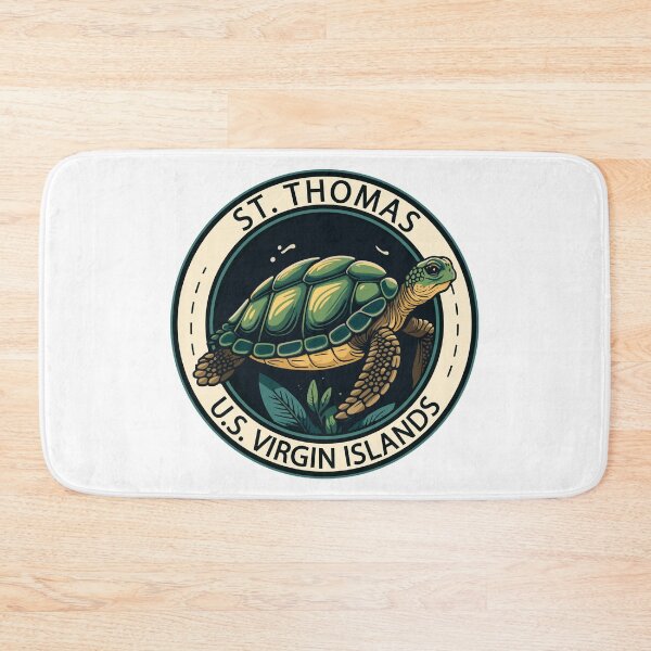 Item preview, St Thomas U.S. Virgin Islands Turtle Badge designed and sold by KrisSidDesigns.