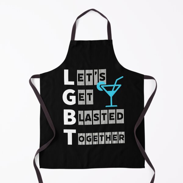 Item preview, LGBT Let's Get BLASTED Together Martini Cocktail Parody Funny Slogan designed and sold by Pirate Foto.