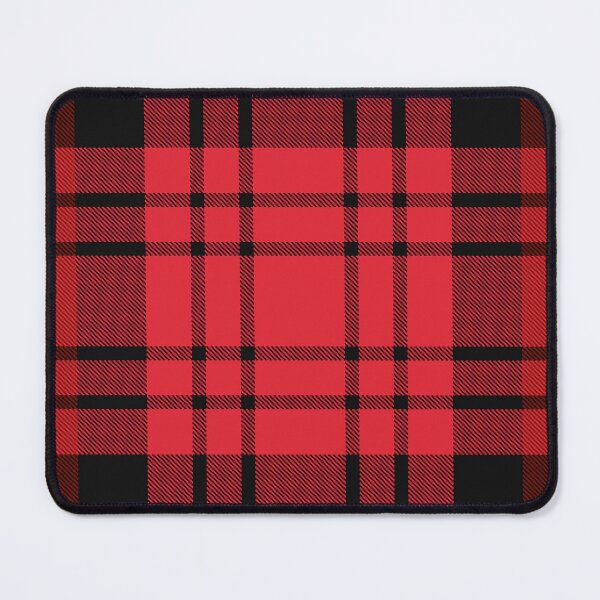 Aperçu de l'œuvre Plaid tartan rouge et noir | Motif à rayures moderne et unique pour Noël créée et vendue par TheWalnut.