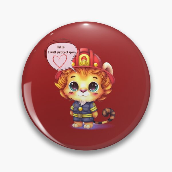 Item preview, Firefighter, i will protect you, lion designed and sold by HarriPaloma.