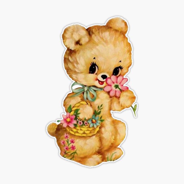 Coquette Vintage bear Sticker for Sale by Pixiedrop