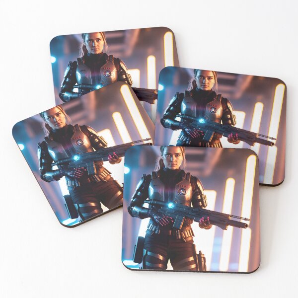 Item preview, Beautiful woman soldier cyborg. designed and sold by Maniock.