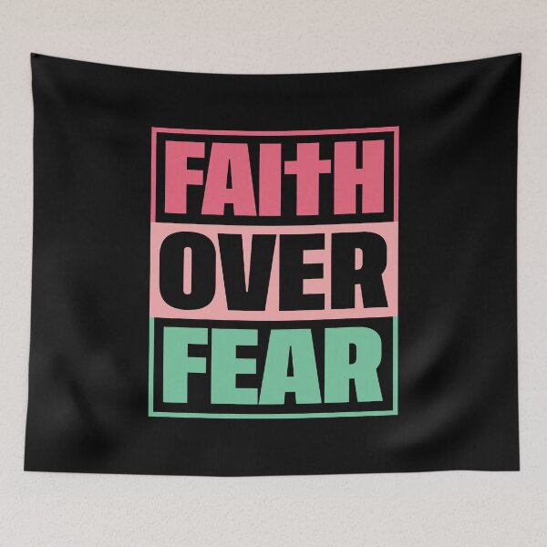 Item preview, Christian Quote Faith Over Fear Typography designed and sold by bolimj.
