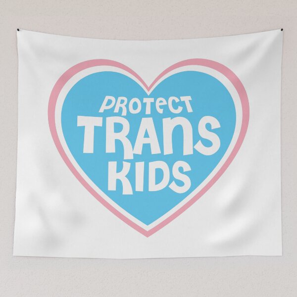 Item preview, Protect Trans Kids - Heart Blue Pride designed and sold by LaLunaWinters.