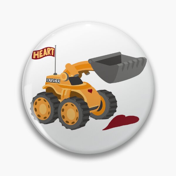 Item preview, Heart Crusher, Funny Kids digger truck | All hand drawn designed and sold by Giovanni-c.