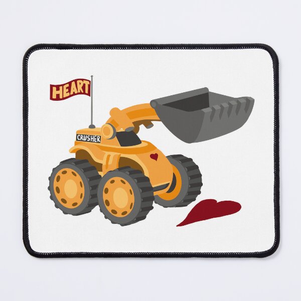 Item preview, Heart Crusher, Funny Kids digger truck | All hand drawn designed and sold by Giovanni-c.
