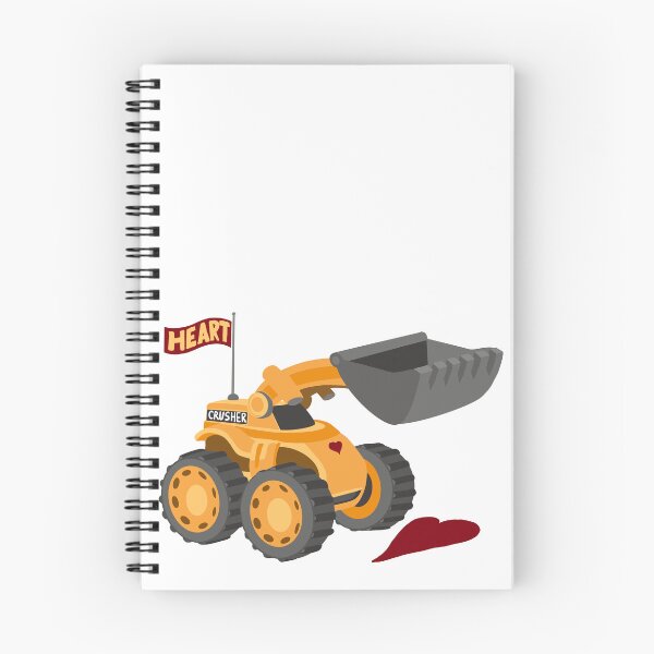 Item preview, Heart Crusher, Funny Kids digger truck | All hand drawn designed and sold by Giovanni-c.