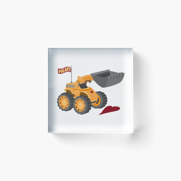 Item preview, Heart Crusher, Funny Kids digger truck | All hand drawn designed and sold by Giovanni-c.