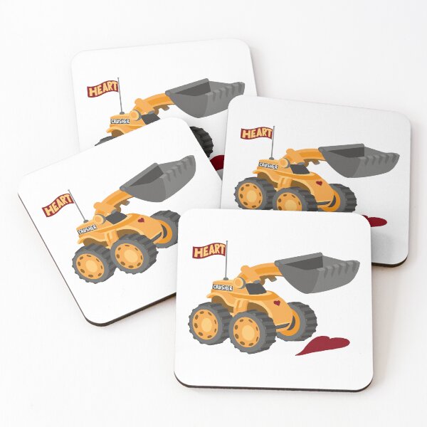 Item preview, Heart Crusher, Funny Kids digger truck | All hand drawn designed and sold by Giovanni-c.