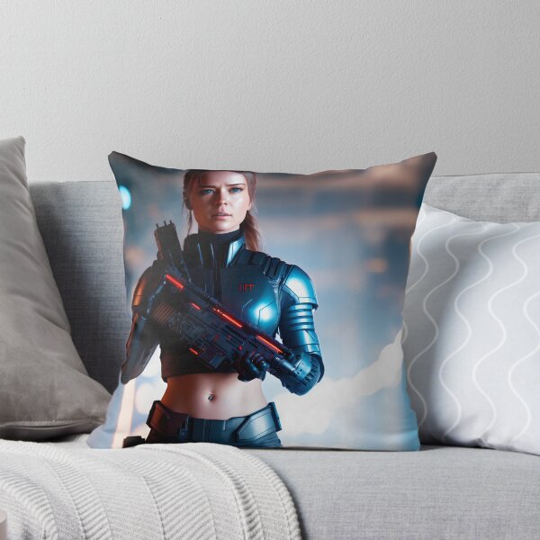 Item preview, Woman robot with a gun. designed and sold by Maniock.